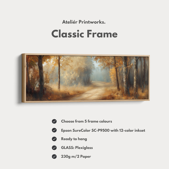 Vintage Autumn Horizontal Framed Canvas Wall Decor - V0178