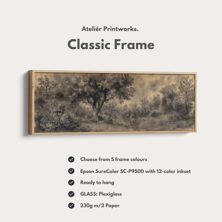 Vintage Forest Long Narrow Horizontal Wall Art - H0213