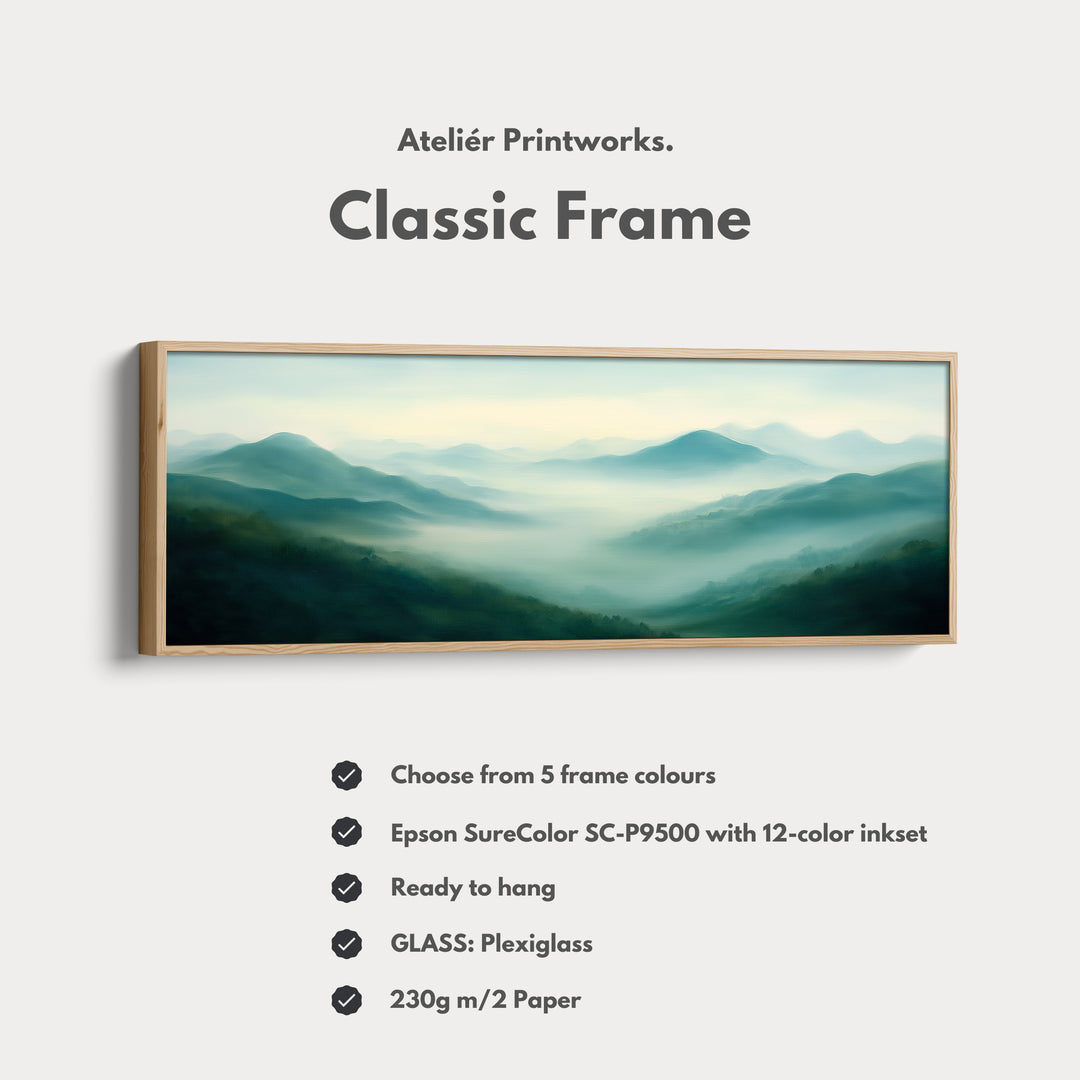 Vintage Mountains Long Narrow Horizontal Wall Art - H02014