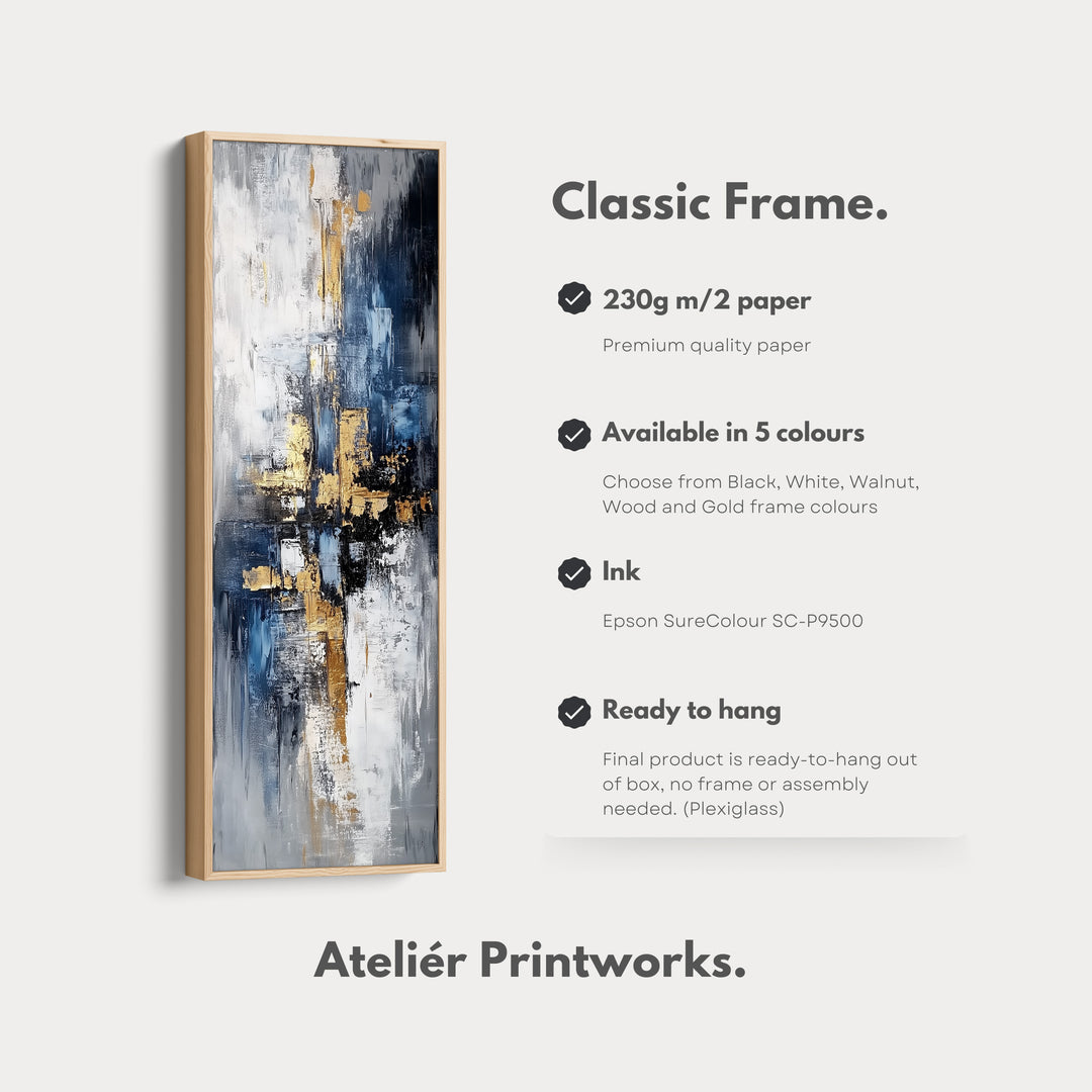 Modern Abstract Vertical Thin Large Wall Art Canvas - V0066