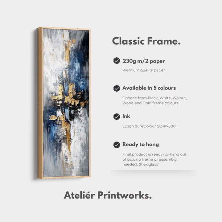 Modern Abstract Vertical Thin Large Wall Art Canvas - V0066