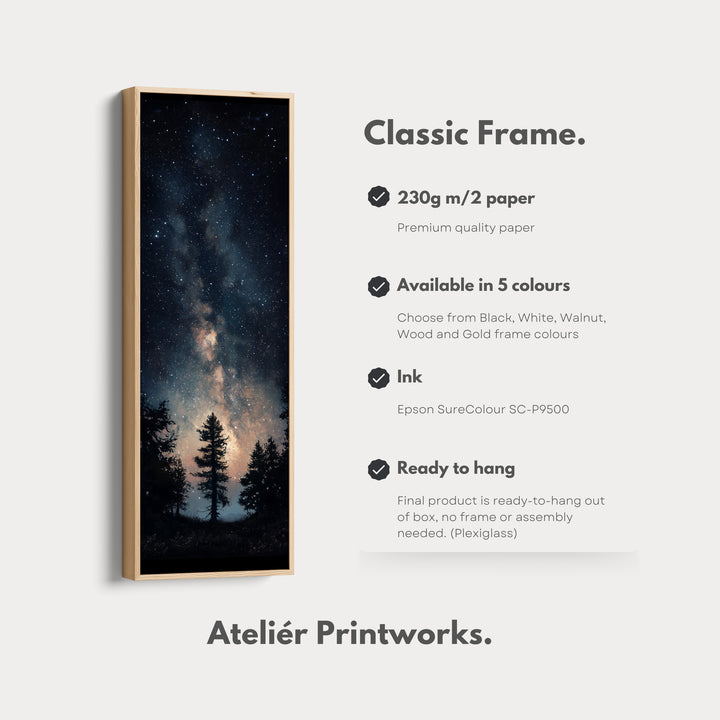 Night Sky Long Narrow Vertical Large Canvas Wall Decor - V0107