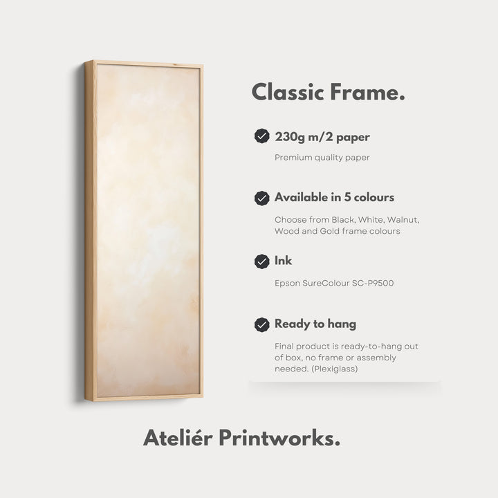 Beige Abstract Vertical Wall Art - Tall Long Narrow Vertical Wall Decor - V0124