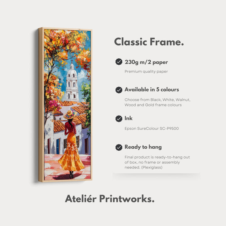 Cartagena Long Canvas Wall Art Prints For Bedroom Framed Vertical - V0144