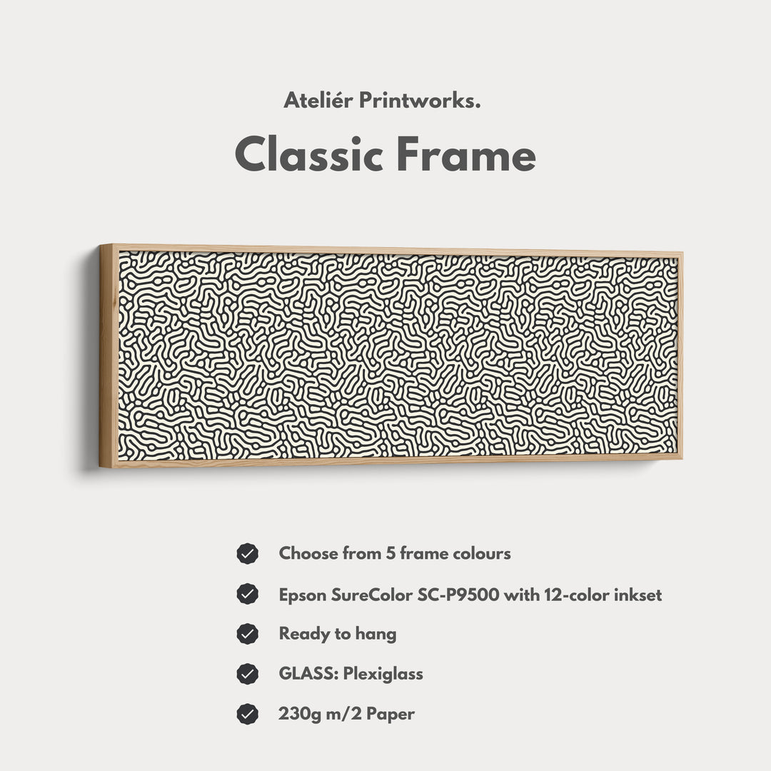 Minimalist Black Organic Pattern Horizontal Wall Art - H0257