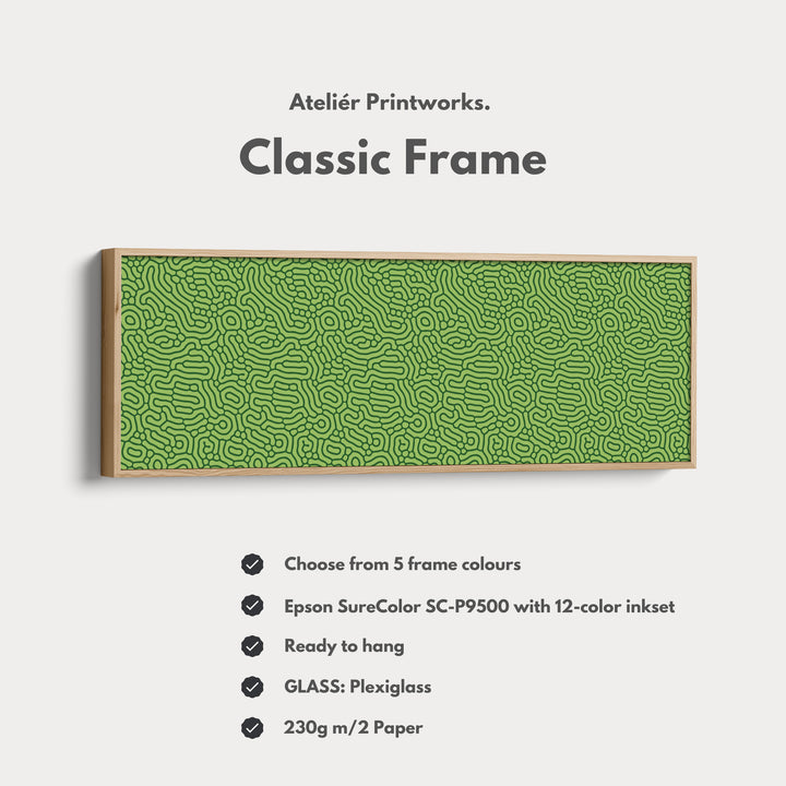 Green Organic Pattern Panoramic Long Wall Decor - H0337