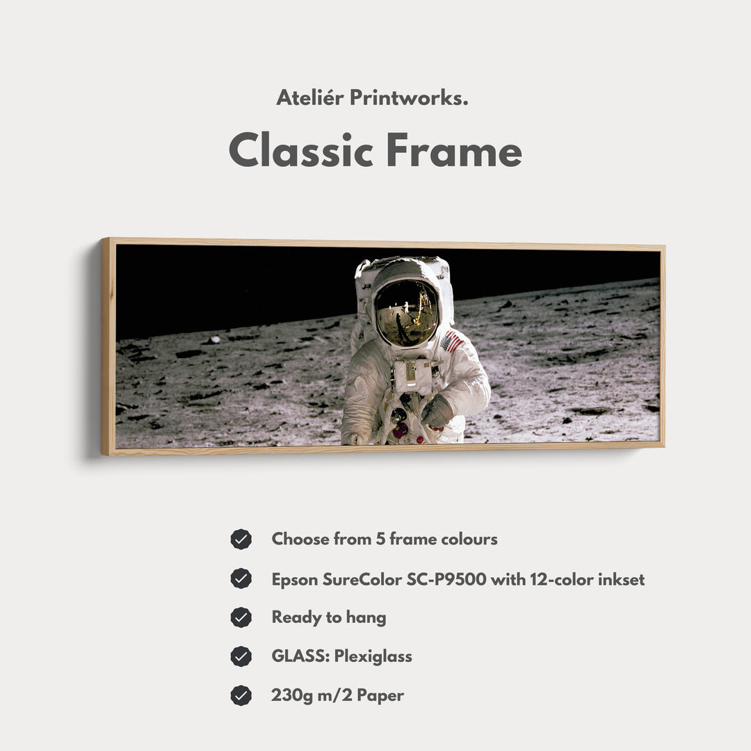 Long Horizontal Wall Art Astronaut Moon Walk NASA - H0379
