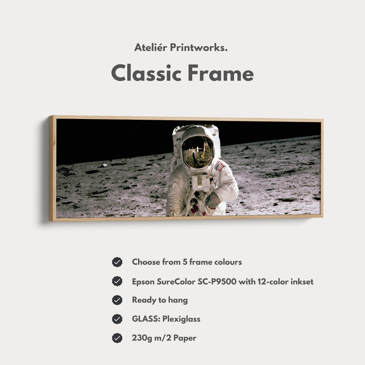 Long Horizontal Wall Art Astronaut Moon Walk NASA - H0379