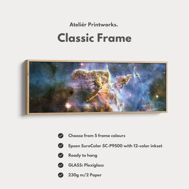 Hubble Nebula Space Photograph Large Framed Narrow Wall Art - H0381