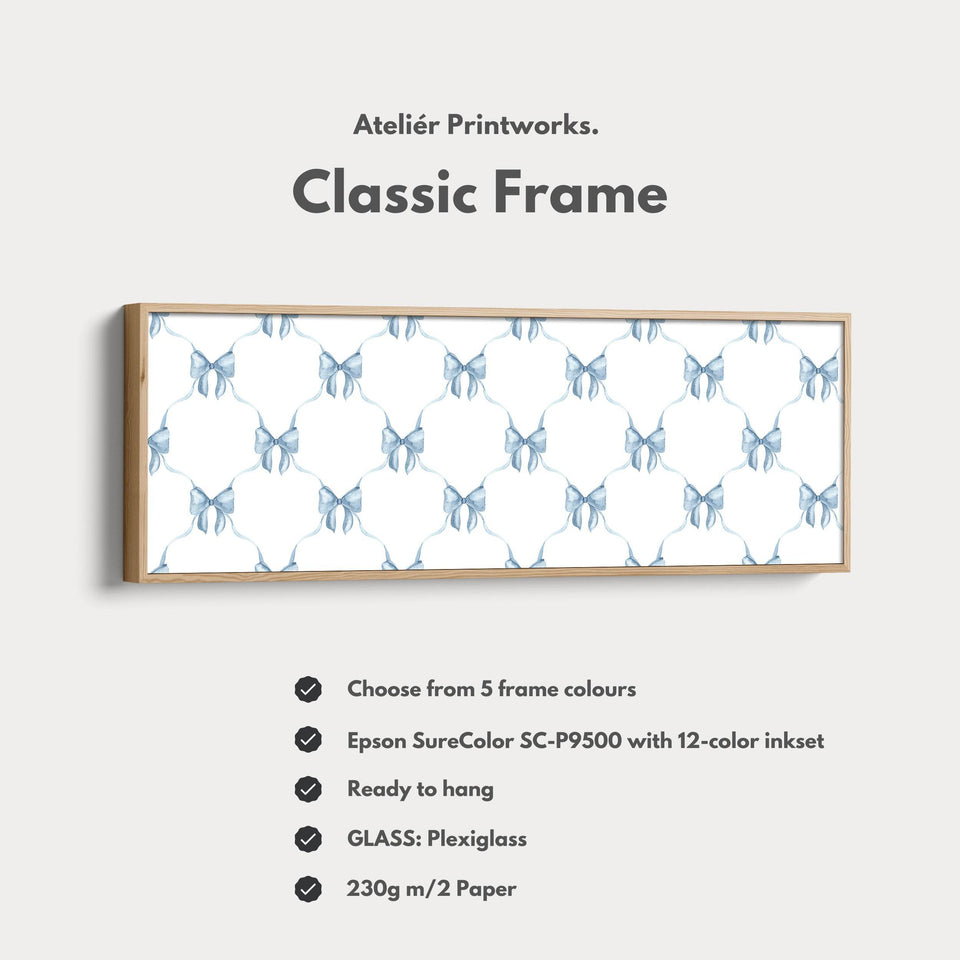 Blue Bows Panoramic Wall Decor - Atelier Printworks