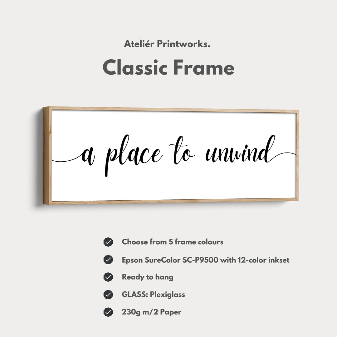 Above Bed Wall Art 'A place to unwind' - H0306