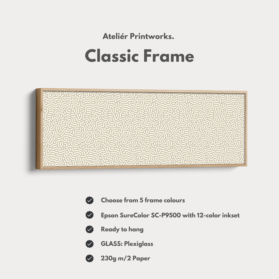Minimalist Beige Organic Pattern Horizontal Wall Decor - H0256