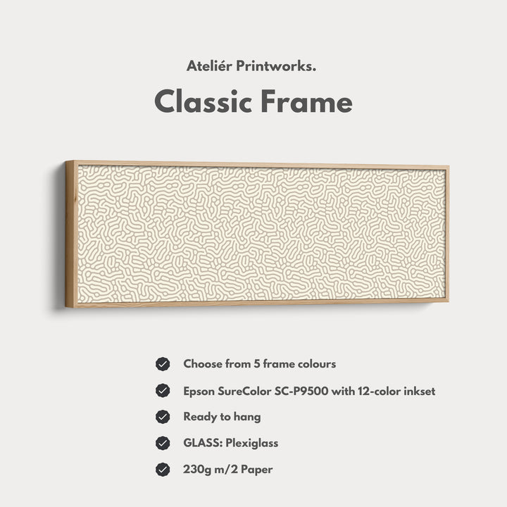 Minimalist Beige Organic Pattern Horizontal Wall Decor - H0256