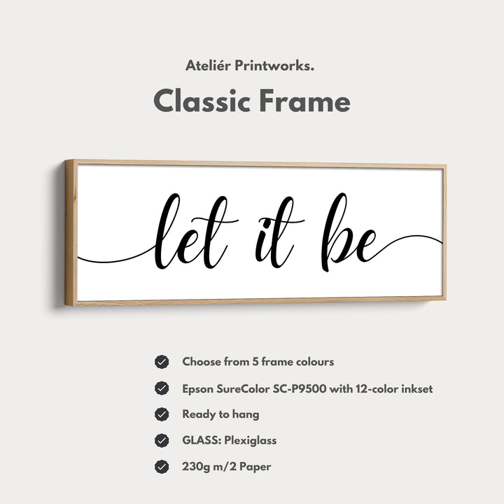 Guest Room Above Bed Wall Decor 'Let It Be' - H0313