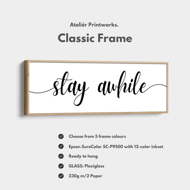 Master Bedroom Above Bed Wall Art - Stay Awhile - H0322
