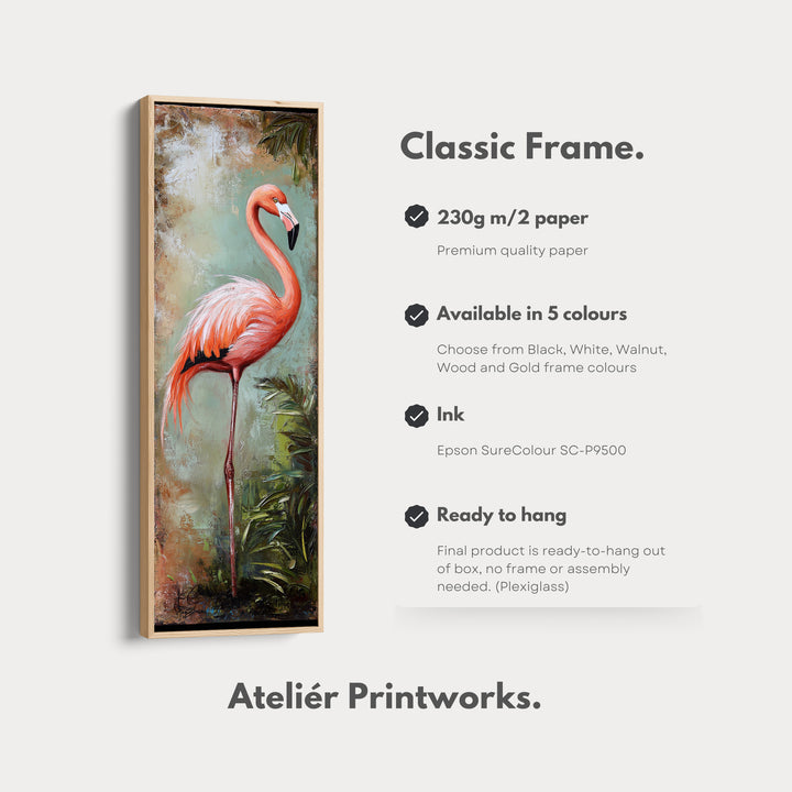 Pink Flamingo Tall Vertical Wall Decor - V0234