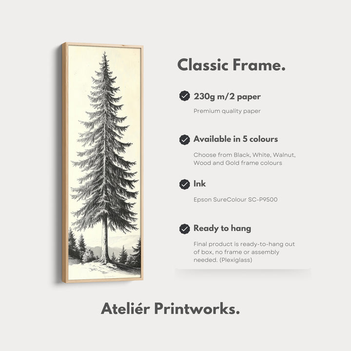 Vintage Pine Tree Vertical Wall Decor - V0241