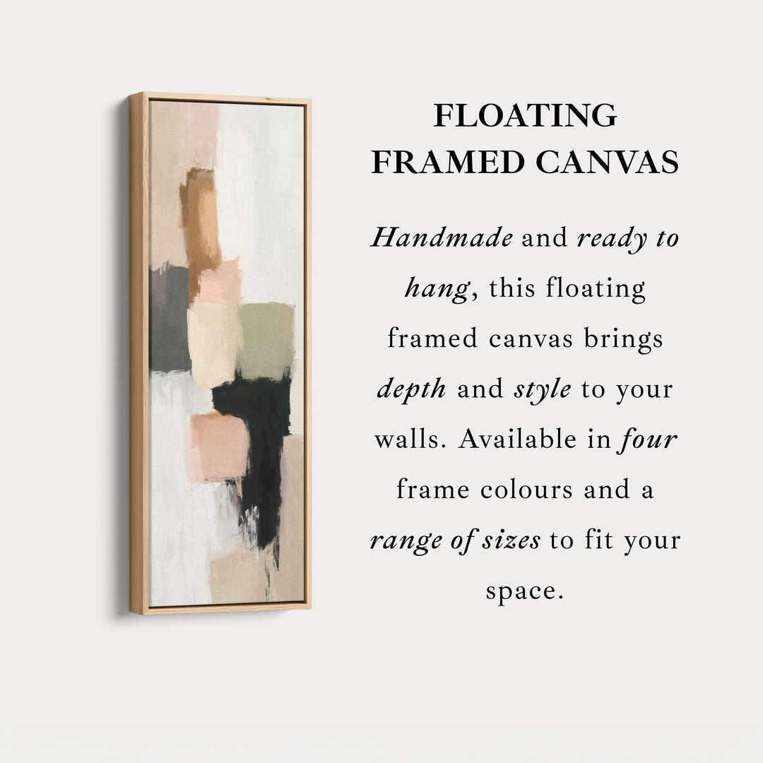 Minimalist Neutral Beige Abstract Vertical Wall Decor