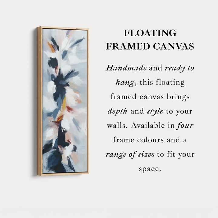 Large Narrow Canvas Abstract Floral Vertical Wall Art