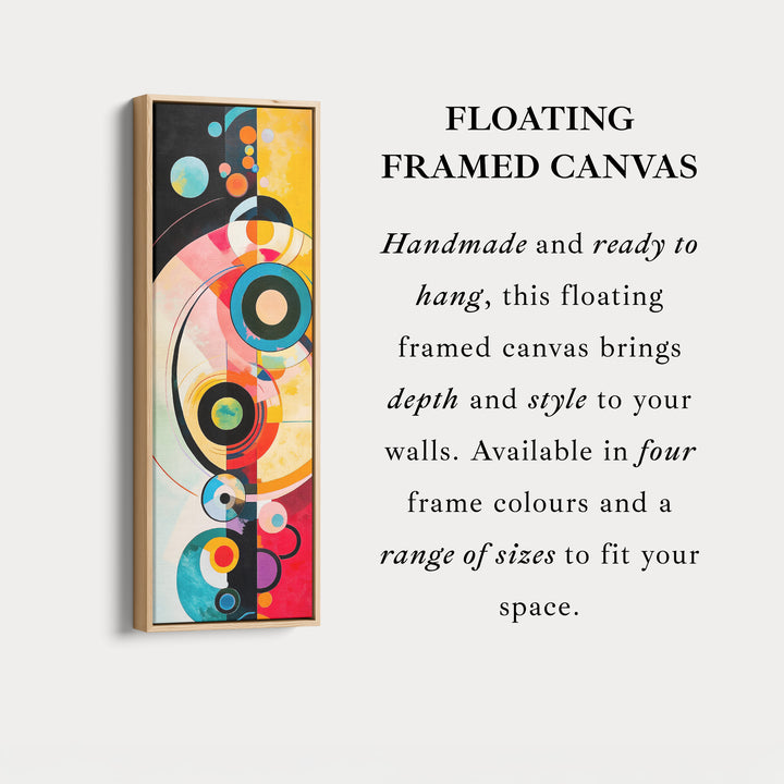 Long Narrow Colourful Abstract Circles Wall Art