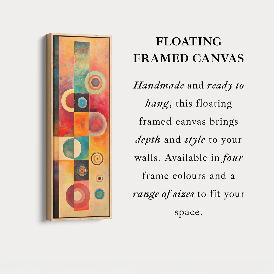 Abstract Circles and Lines Vertical Long Wall Art