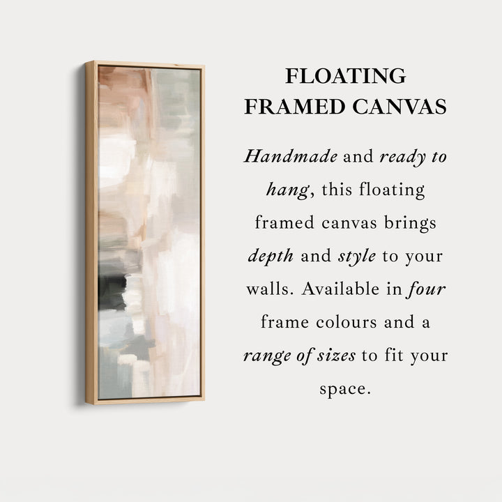 Long Narrow Neutral Abstract Vertical Wall Decor