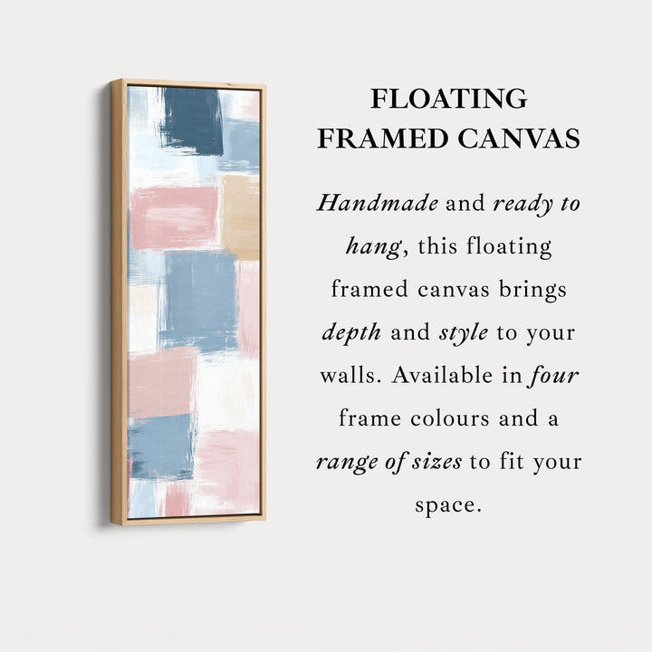 Tall Vertical Pastel Color Block Abstract Long Narrow Wall Art