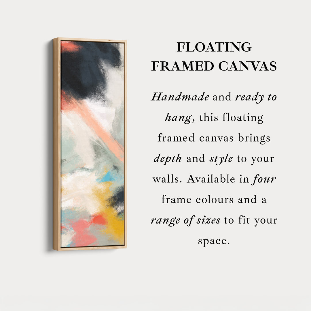 Long Narrow Vertical Colourful Abstract Wall Art Tall slim Wall Decor