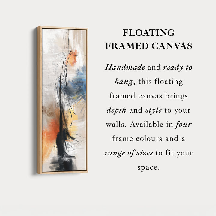Vertical Large Canvas Wall Art Long Narrow Colourful Abstract