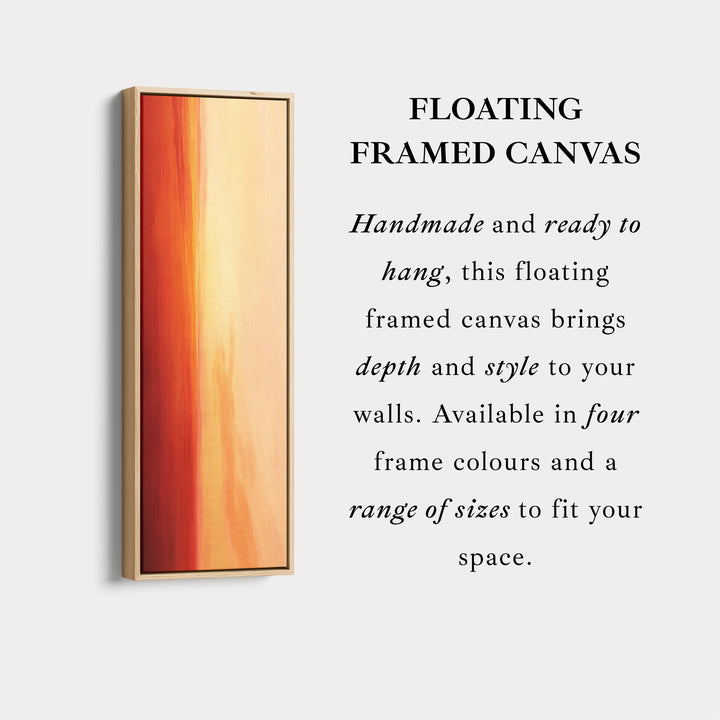 Red & Orange Abstract Skinny Tall Vertical Large Canvas Wall Art