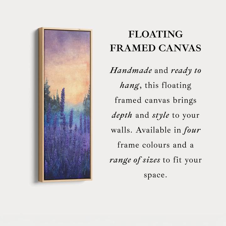 Large Frame Wall Decor - Lavender Long Narrow Vertical Wall Art