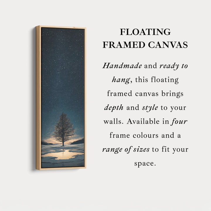 Night Sky Large Frame Wall Decor Long Narrow Vertical Wall Art