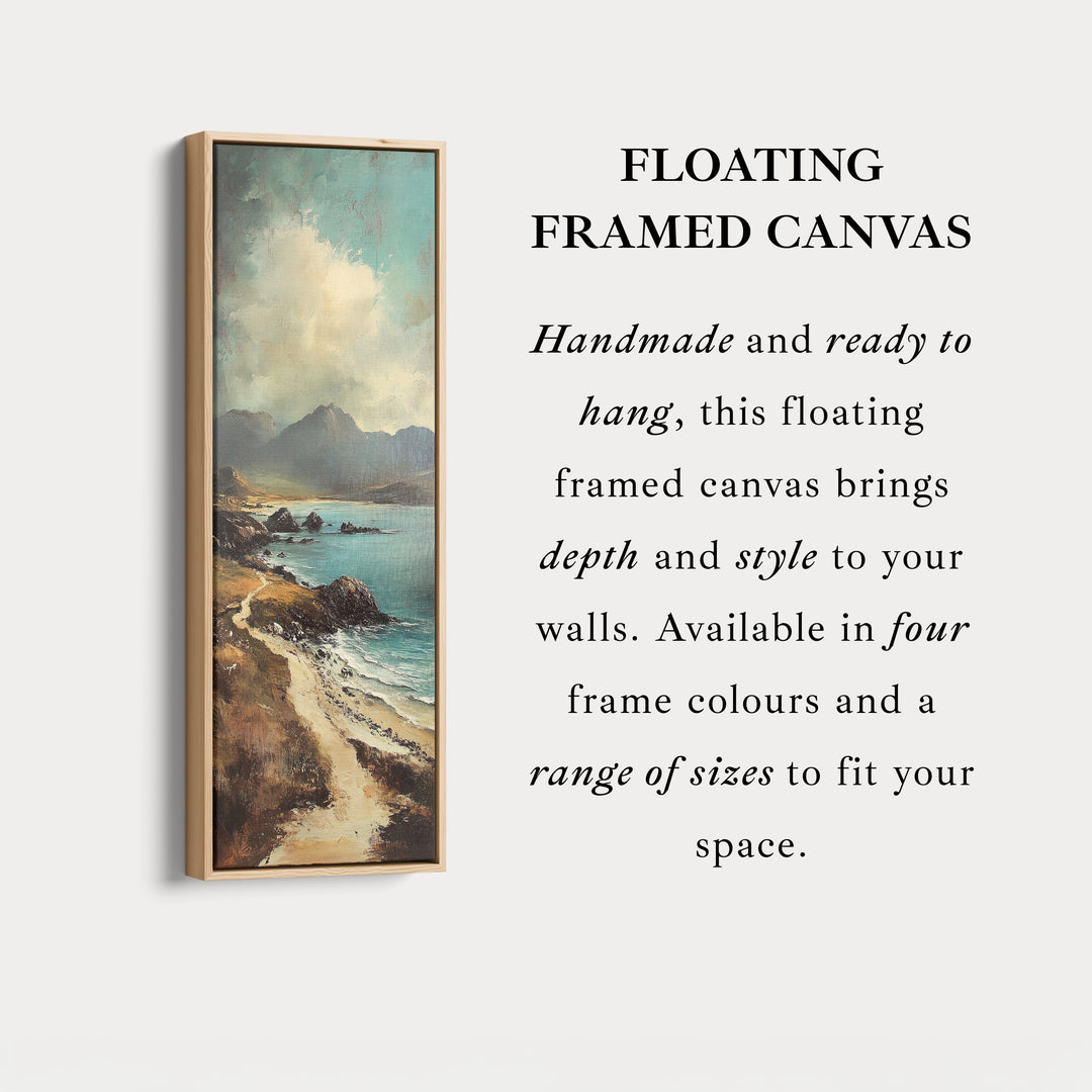 Large Canvas Wall Decor Coastal Tall Narrow Vertical Wall Art