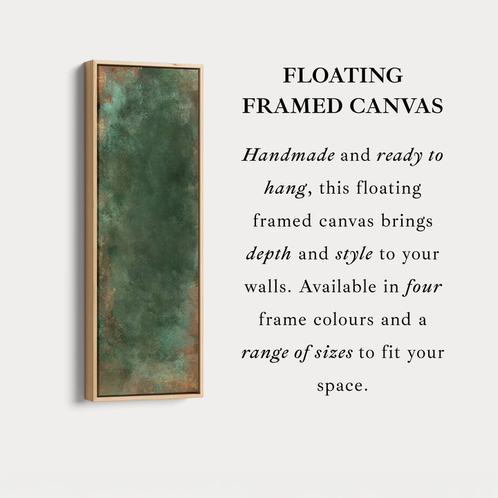 Dark Green and Copper Abstract Vertical Wall Art Large Canvas Wall Decor