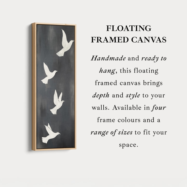 Minimalist Bird Large Painting Vertical Long Wall Art Large Canvas Decor