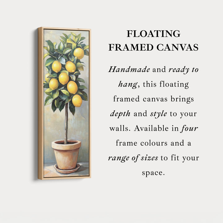 Narrow Kitchen Lemon Tree Tall Wall Art Large Framed Picture