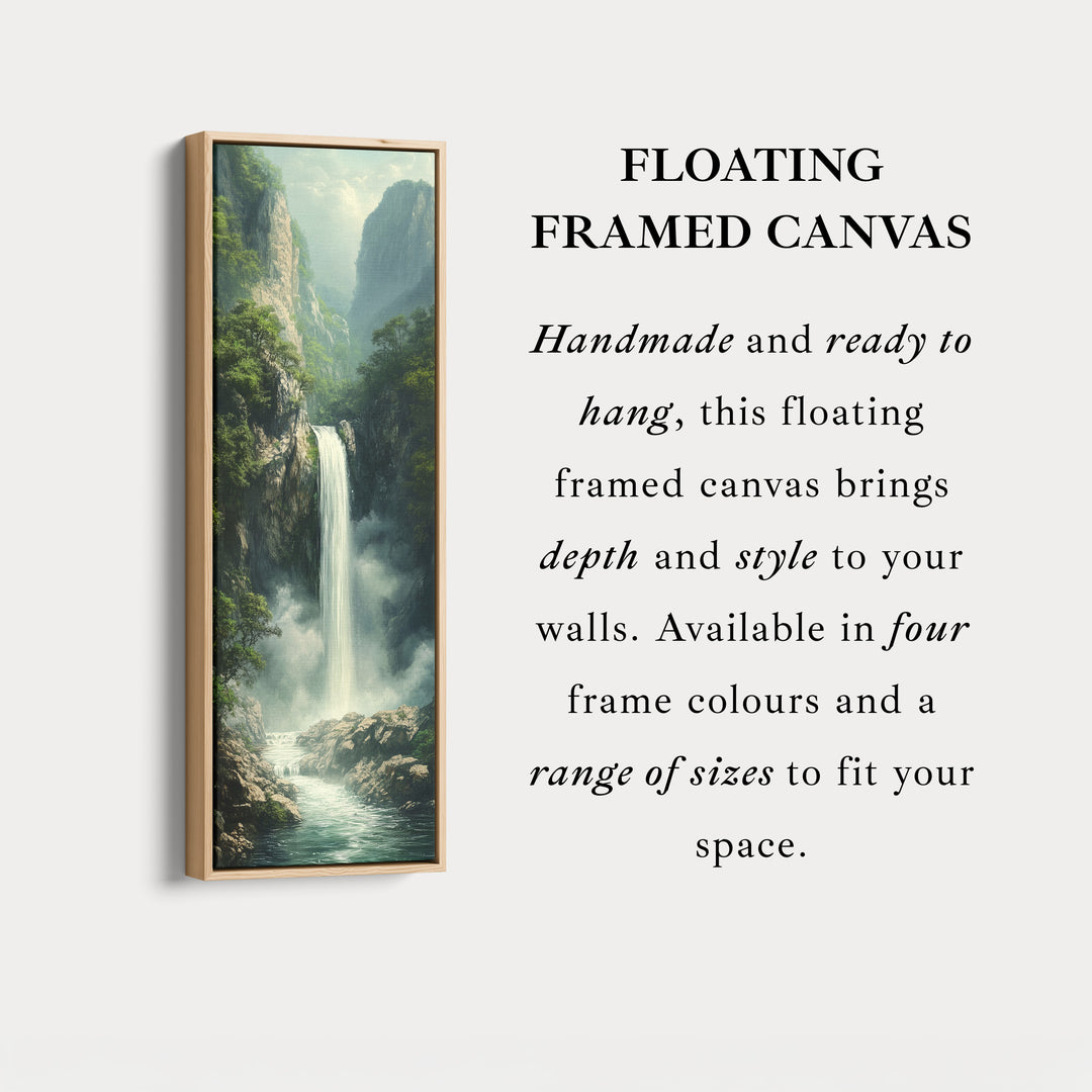 Long Narrow Vertical Large Canvas Wall Decor Waterfall