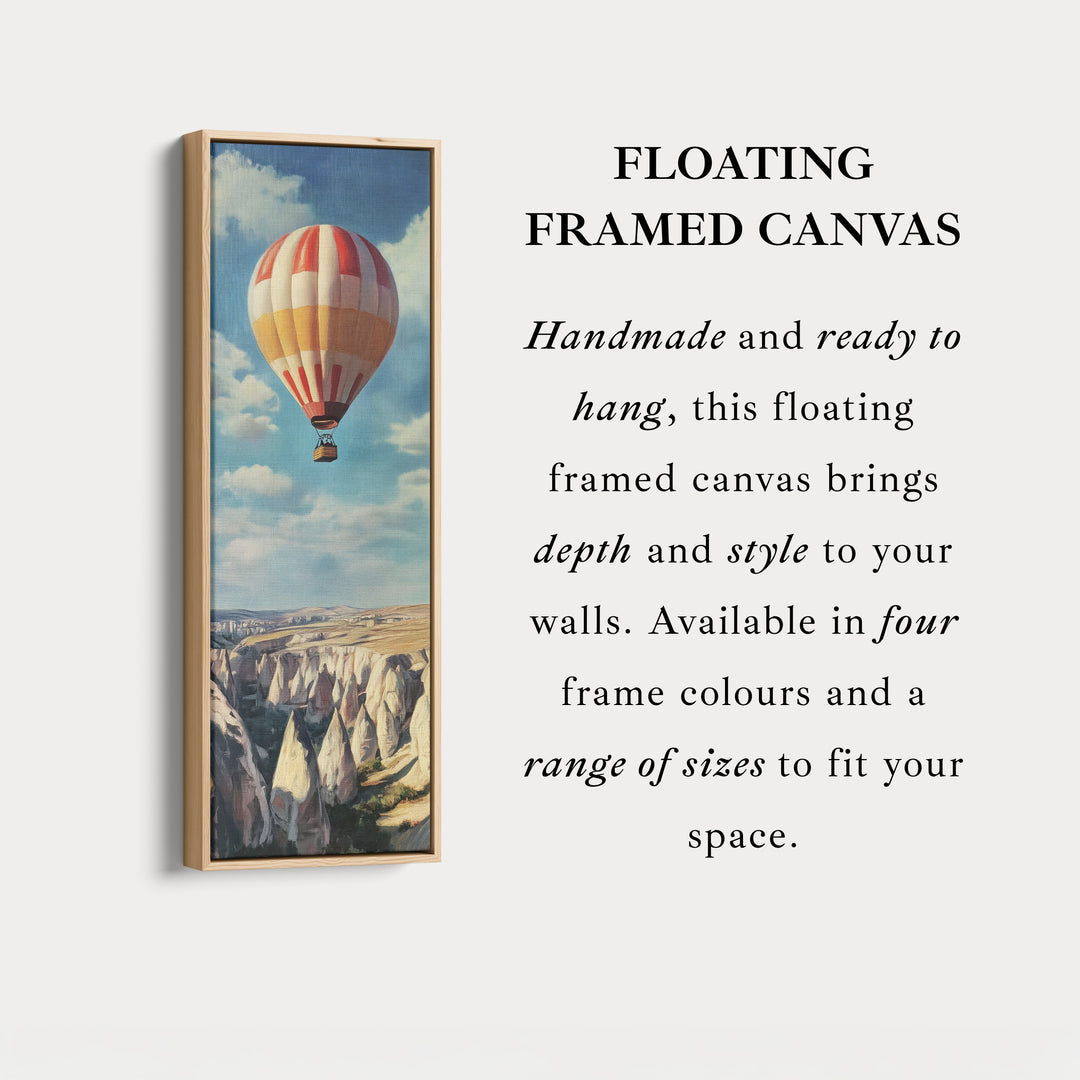 Cappadocia Balloons Long Narrow Vertical Large Canvas Wall Decor