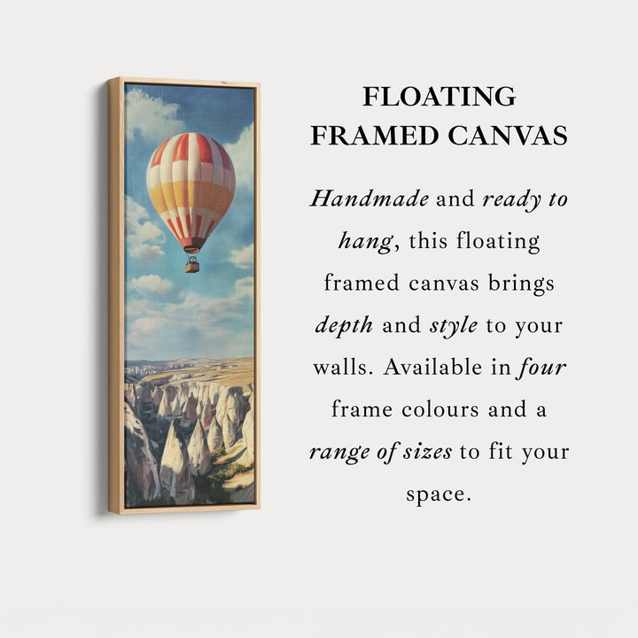 Cappadocia Balloons Long Narrow Vertical Large Canvas Wall Decor