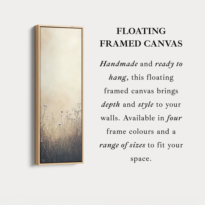 Wild Meadow Vertical Tall Wall Art Large Framed Canvas