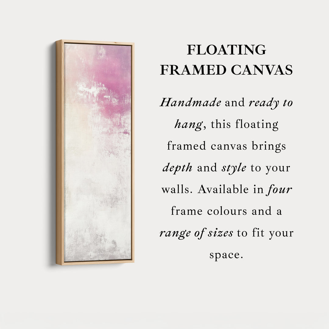 Abstract Pink Vertical Tall Wall Art Large Framed Canvas