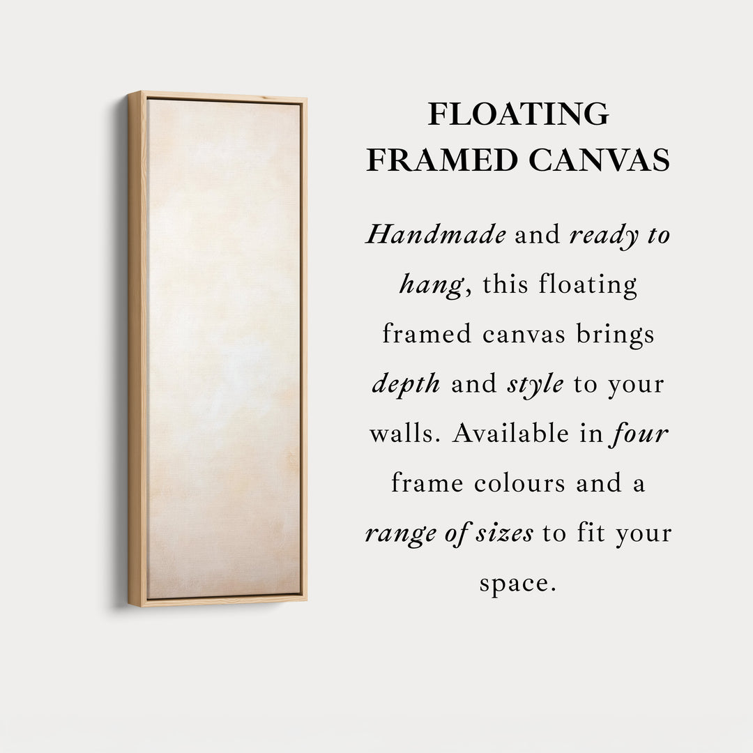 Art mural vertical abstrait beige - Décoration murale verticale haute, longue et étroite