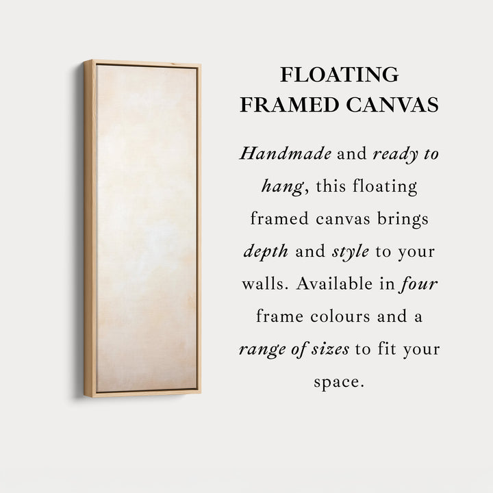 Art mural vertical abstrait beige - Décoration murale verticale haute, longue et étroite