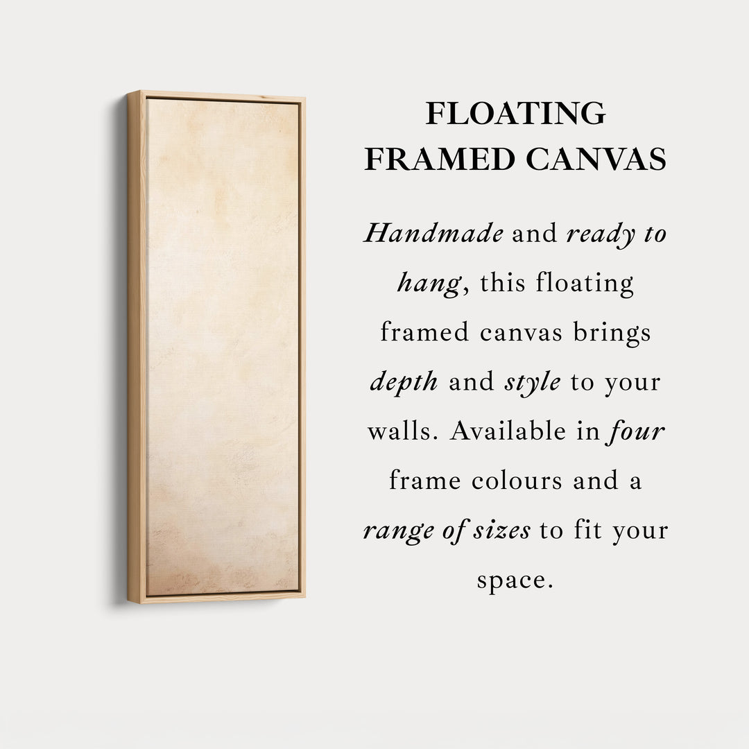 Art mural vertical abstrait beige - Décoration murale verticale haute, longue et étroite