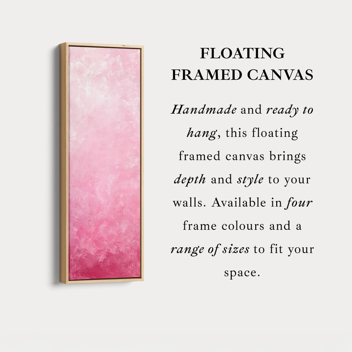 Abstract Pink Vertical Wall Art - Tall Long Narrow Vertical Wall Decor