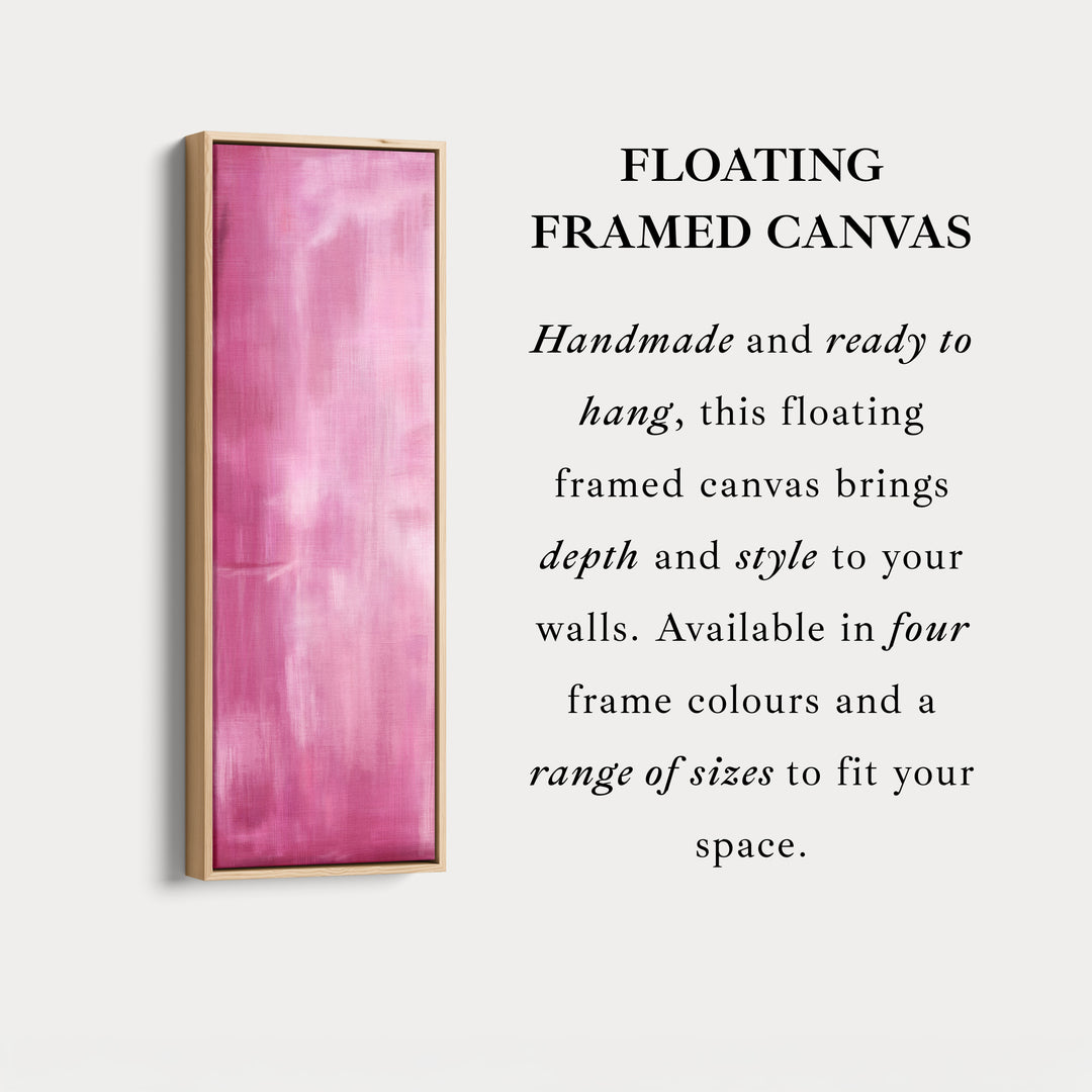 Vertical Wall Art Pink - Living Room Tall Long Narrow Vertical Wall Decor