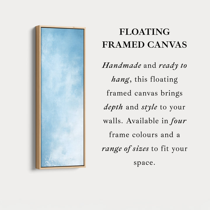 Décoration de chambre abstraite bleu clair art mural vertical - grand long étroit vertical