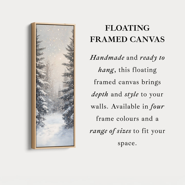 Winter Landscape Long Narrow Vertical Wall Art Large Canvas Wall Decor