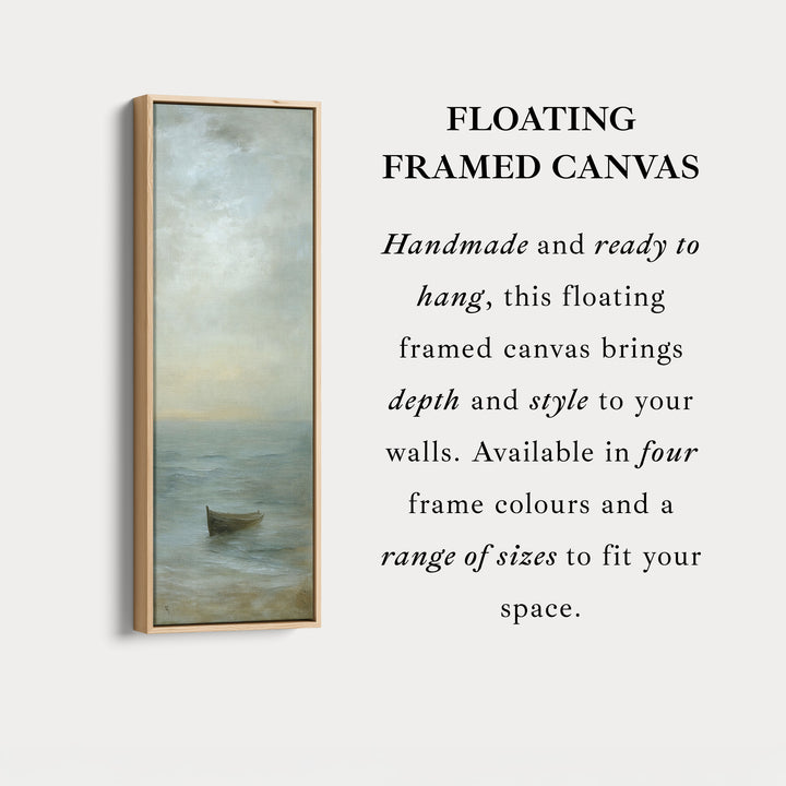 Neutral Coastal Framed Vertical Long Canvas Wall Art Prints for Living Room