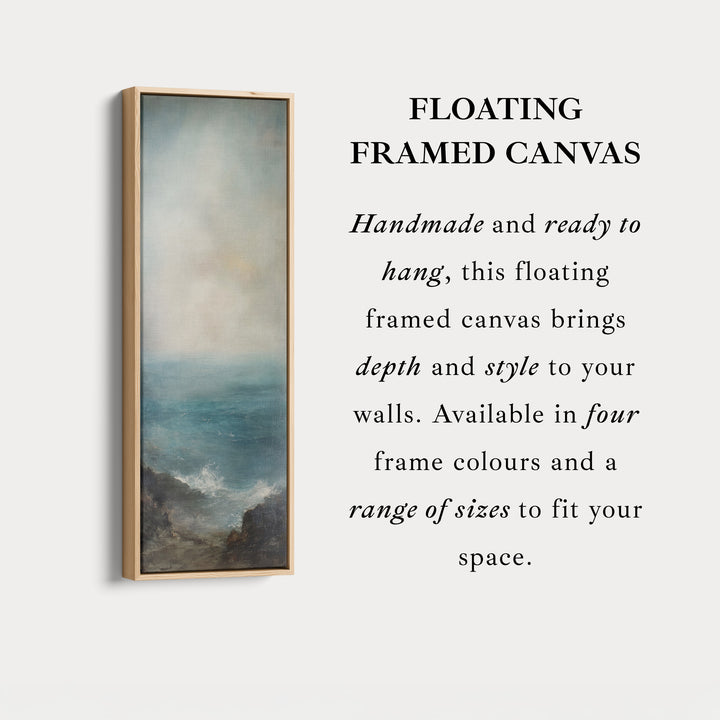 Long Canvas Wall Art Prints for bedroom Vintage Ocean Framed Vertical